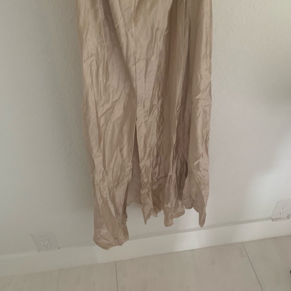 ZARA CHAMPAGNE SATIN EFFECT SLIP DRESS size large new tags - Picture 12 of 16